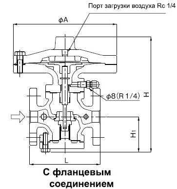 diagram with Yoshitake GDK-2000 flange connection