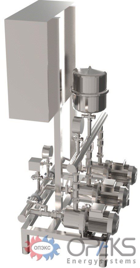 Насосная станция хозяйственно-бытового водоснабжения HYDROMAKS на базе многоступенчатых горизонтальных насосов