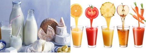 Молоко и сок Молоко и сок