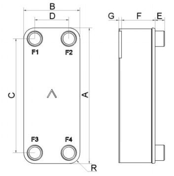 Размеры SWEP B12 Размеры SWEP B12