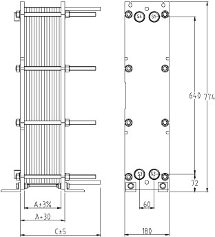Размер THERMAKS РТА(GL)-8 в пищевом исполнении