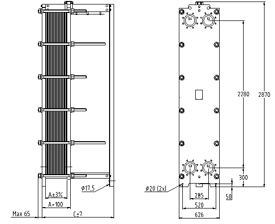Размер THERMAKS РТА(GX)-118 Размер THERMAKS РТА(GX)-118