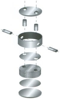 Кожухопластинчатый теплообменник в сборе